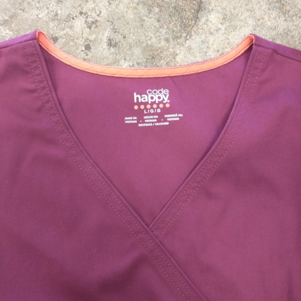 Code Happy Scrub Top (Large Sizes) - Picture 4 of 5